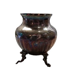 Vintage BSC Silver over Copper Footed Pitcher